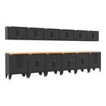 Armadillo Tough Black 14-Piece Garage Cabinet Set with Levelers-AR14PC101B-Garage Giant 