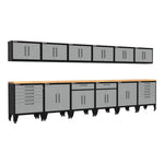 Armadillo Tough Grey 14-Piece Garage Cabinet Set with Levelers-AR14PC101G-Garage Giant 