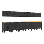 Armadillo Tough Black 14-Piece Garage Cabinet System with Levelers-AR14PC102B-Garage Giant 
