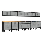 Armadillo Tough Grey 14-Piece Garage Cabinet System with Levelers-AR14PC102G-Garage Giant 
