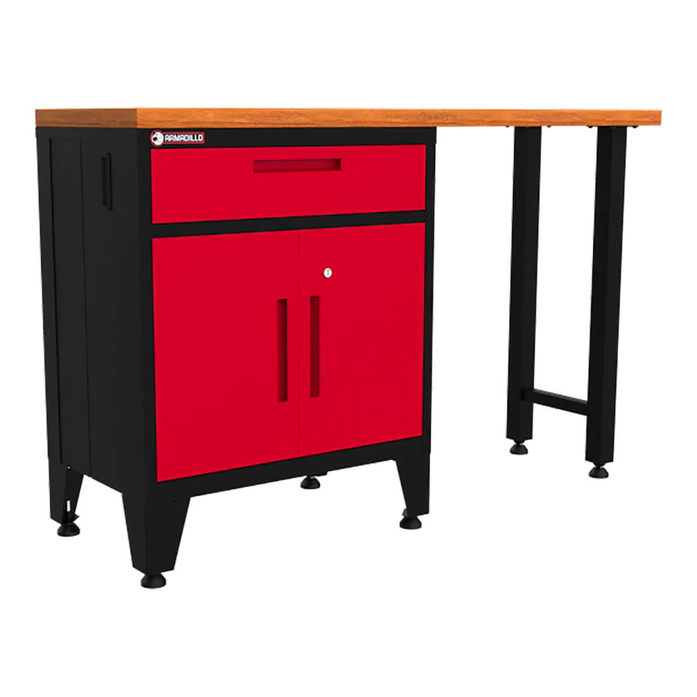 Armadillo Tough Red 2-Piece Garage Cabinet Set with Levelers-AR2PC1R-Garage Giant