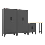 Armadillo Tough Black 4-Piece Garage Cabinet Set with Levelers-AR4PC137B-Garage Giant 