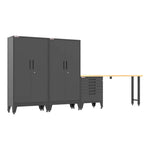 Armadillo Tough Black 4-Piece Garage Cabinet Set with Levelers-AR4PC139B-Garage Giant 