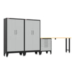 Armadillo Tough Grey 4-Piece Garage Cabinet Set with Levelers-AR4PC139G-Garage Giant 