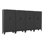 Armadillo Tough Black Gear Locker Tall Cabinet (4-Pack)-AR4PC32B-Garage Giant 