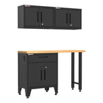 Armadillo Tough Black 4-Piece Garage Cabinet Combo with Levelers-AR4PC37B-Garage Giant 