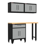 Armadillo Tough Grey 4-Piece Garage Cabinet Combo with Levelers-AR4PC37G-Garage Giant 