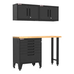 Armadillo Tough Black 4-Piece Garage Cabinet System with Levelers-AR4PC38B-Garage Giant 