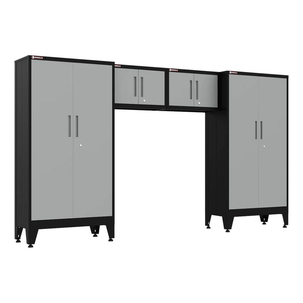 Armadillo Tough Grey 4-Piece Garage Cabinet Configuration with Levelers-AR4PC67G-Garage Giant