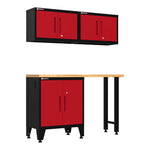 Armadillo Tough Red 4-Piece Garage Cabinet Set with Leveling Feet-AR4PC85R-Garage Giant 