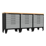 Armadillo Tough Grey 4-Piece Garage Cabinet Setup with Leveling Feet-AR4PC87G-Garage Giant 