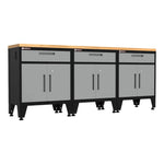 Armadillo Tough Grey 4-Piece Garage Cabinet Combo with Leveling Feet-AR4PC89G-Garage Giant 