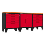 Armadillo Tough Red 4-Piece Garage Cabinet Set with Levelers-AR4PC9R-Garage Giant 