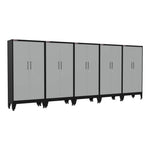 Armadillo Tough Grey Gear Locker Tall Cabinet (5-Pack)-AR5PC33G-Garage Giant 