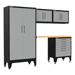 Armadillo Tough Grey 5-Piece Garage Cabinet Kit with Levelers-AR5PC39G-Garage Giant 