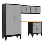 Armadillo Tough Grey 5-Piece Garage Cabinet Configuration with Levelers-AR5PC41G-Garage Giant 