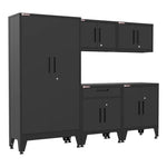 Armadillo Tough Black 5-Piece Garage Cabinet Combo with Levelers-AR5PC73B-Garage Giant 