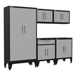 Armadillo Tough Grey 5-Piece Garage Cabinet Combo with Levelers-AR5PC73G-Garage Giant 