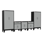 Armadillo Tough Grey 5-Piece Garage Cabinet Kit with Levelers and Casters-AR5PC78G-Garage Giant 