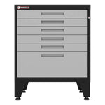 Armadillo Tough Grey 6-Drawer Tool Cabinet with Rubber Work Mat-AR6DR28BG-Garage Giant 
