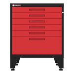 Armadillo Tough Red 6-Drawer Tool Cabinet with Rubber Work Mat-AR6DR28BR-Garage Giant 