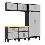 Armadillo Tough Grey 7-Piece Garage Cabinet Set with Levelers 