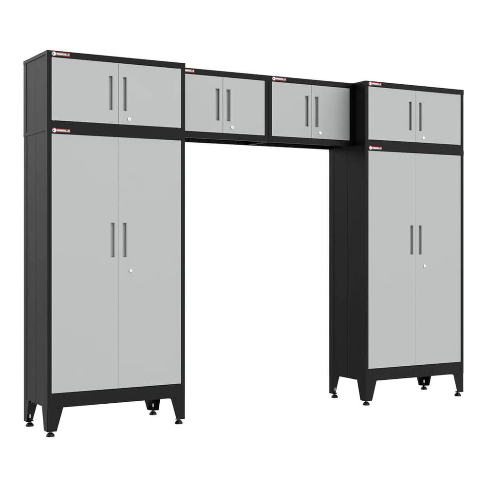Armadillo Tough Grey 6-Piece Garage Cabinet Set with Levelers
