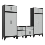 Armadillo Tough Grey 6-Piece Garage Cabinet System with Levelers 