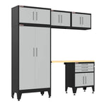 Armadillo Tough Grey 6-Piece Garage Cabinet Set with Levelers 