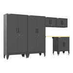 Armadillo Tough Black 6-Piece Garage Cabinet Set with Levelers-AR6PC142B-Garage Giant 