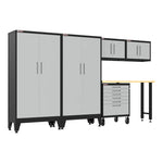 Armadillo Tough Grey 6-Piece Garage Cabinet Set with Levelers and Casters-AR6PC143G-Garage Giant 