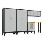 Armadillo Tough Grey 6-Piece Garage Cabinet Set with Levelers-AR6PC144G-Garage Giant 