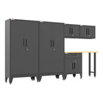 Armadillo Tough Black 6-Piece Garage Cabinet Set with Levelers-AR6PC145B-Garage Giant 