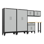 Armadillo Tough Grey 6-Piece Garage Cabinet Set with Levelers-AR6PC145G-Garage Giant 