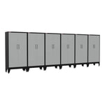 Armadillo Tough Grey Gear Locker Tall Cabinet (6-Pack)-AR6PC34G-Garage Giant 