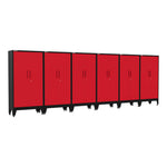 Armadillo Tough Red Gear Locker Tall Cabinet (6-Pack)-AR6PC34R-Garage Giant 