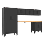 Armadillo Tough Black 6-Piece Garage Cabinet Setup with Levelers-AR6PC43B-Garage Giant 