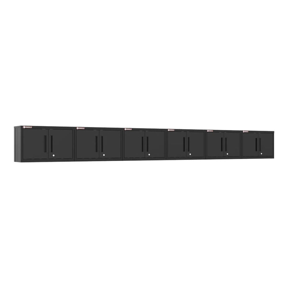 Armadillo Tough Black Wall Cabinet (6-Pack)-AR6PC64B-Garage Giant
