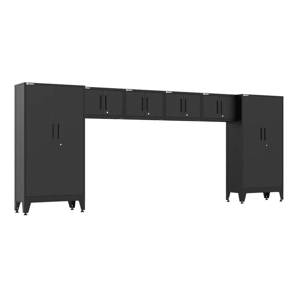 Armadillo Tough Black 6-Piece Garage Cabinet Kit with Levelers-AR6PC69B-Garage Giant