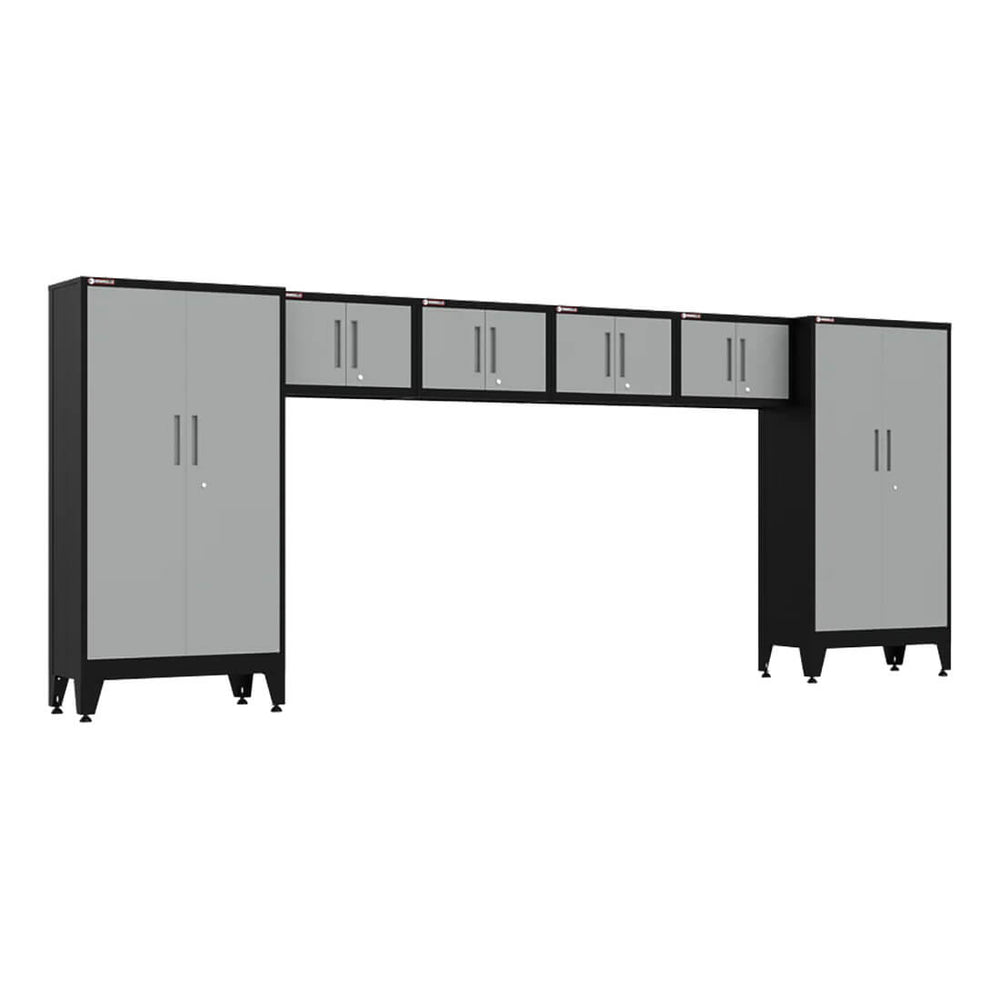 Armadillo Tough Grey 6-Piece Garage Cabinet Kit with Levelers-AR6PC69G-Garage Giant