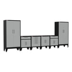 Armadillo Tough Grey 6-Piece Garage Cabinet System with Levelers-AR6PC72G-Garage Giant 