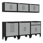 Armadillo Tough Grey 6-Piece Garage Cabinet Storage Solution with Levelers-AR6PC75G-Garage Giant 