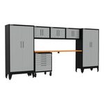 Armadillo Tough Grey 7-Piece Garage Cabinet Set with Levelers and Casters-AR7PC17G-Garage Giant 