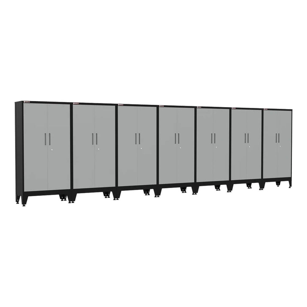 Armadillo Tough Grey Gear Locker Tall Cabinet (7-Pack)-AR7PC35G-Garage Giant