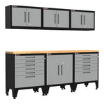 Armadillo Tough Grey 7-Piece Garage Cabinet Set with Levelers-AR7PC45G-Garage Giant 