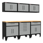 Armadillo Tough Grey 7-Piece Garage Cabinet System with Levelers-AR7PC46G-Garage Giant 