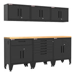 Armadillo Tough Black 7-Piece Garage Cabinet Kit with Levelers-AR7PC47B-Garage Giant 