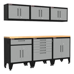 Armadillo Tough Grey 7-Piece Garage Cabinet Kit with Levelers-AR7PC47G-Garage Giant 
