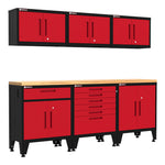 Armadillo Tough Red 7-Piece Garage Cabinet Kit with Levelers-AR7PC47R-Garage Giant 