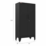 Armadillo Tough Black 7-Piece Garage Cabinet Combo with Levelers and Casters-AR7PC48B-Garage Giant 